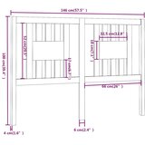  Uzglavlje bijelo 146 x 4 x 100 cm od masivne borovine | shoptok.hr
