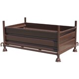 Eichinger zaboj za nalaganje s polnimi stenami, dxšxv 1430 x 870 x 700 mm, čokoladno rjave barve Cene
