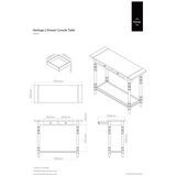 Premier Housewares Slonokoščena stranska mizica iz masivnega bora 35x96 cm Heritage – | Shoptok.si