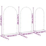  Vjenčani luk 3 pcs Bijelo Čelik | shoptok.hr