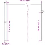  Zložljiva stranska tenda bež 200x500 cm | Shoptok.si