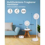 PRIMEVOLVE Teleskopski prenosni talni ventilator z daljinskim upravljanjem z 4 hitrostmi | Shoptok.si
