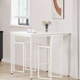  Barska miza Bela 110 x 110 x 105 cm Masivno borovo les, (5000268792) | Shoptok.si