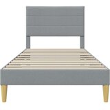  Okvir za krevet Svijetlo siva 90 x 190 cm tkanina - Svjetlosiva 90 x 190 cm | shoptok.hr