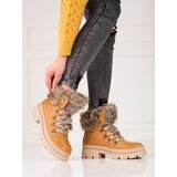 SHELOVET Women's trappers with fur Cene