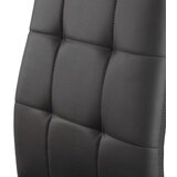  Set od 4 stolice za dnevni boravak ili blagovaonicu, jednostavna prošivena stolica, kromirane noge, siva eko koža | shoptok.hr