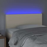 vidaXL LED uzglavlje krem 80 x 5 x 78/88 cm od umjetne kože | shoptok.hr