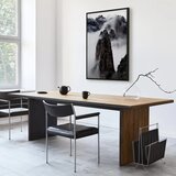  Slika - High Mountains in Mist (1-part) - Landscape of Clouds Amid Rocks 80x120 U crnom drvenom okviru | shoptok.hr
