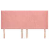  Uzglavlje s ušima ružičasto 163x16x118/128 cm baršunasto | shoptok.hr