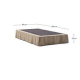 Kave Home Sivorjava oblazinjena postelja brez vzglavja 90x200 cm Jaira – | Shoptok.si