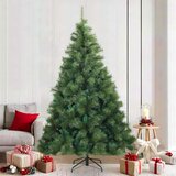 vidaXL Umjetno božićno drvce s nogom Zelena 210 cm PVC, čelik | shoptok.hr