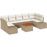 vidaXL 8-dijelni set vrtnih sofa s jastucima bež poli ratan akacija | shoptok.hr