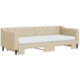  Dnevni krevet na razvlačenje krem 80 x 200 cm od tkanine | Eponuda.com
