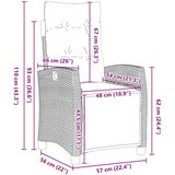  Set vrtne blagovaonice od 3 dijela Siva Poly Ratan | shoptok.hr