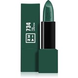 3INA The Lipstick šminka odtenek 734 - Green 4,5 g | Shoptok.si