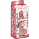 Fantasy toys Silikonski dildo sa kožicom i realističnim testisima 21 cm | Eponuda.com