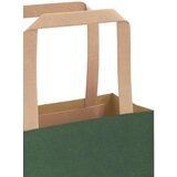  Papirnate vrećice 250 kom s ručkama zelene 26x17x25 cm | shoptok.hr