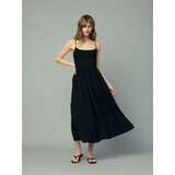 Reserved Midi haljina od pamuka - crno | shoptok.hr
