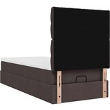 vidaXL Otomanski posteljni okvir z vzmetnico rjav 80x200 cm blago, (21610279) | Shoptok.si