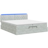  od pjene s madracem i LED-om Svjetlosiva 200 x 200 cm | shoptok.hr