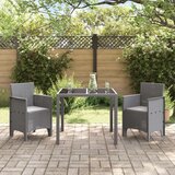  vrtnarski stol Set 2 Svetlo siva Poli etilenski ratan Standard, (22015420) | Shoptok.si