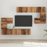 vidaXL Set TV komoda 8 pcs Staro drvo Srednja 30.5 x 30 x 30 cm | shoptok.hr