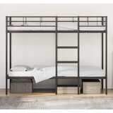  Krevet na kat bez madraca crni 100x190 cm čelik | shoptok.hr