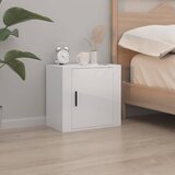 vidaXL Zidni noćni ormarić bijeli visokog sjaja 50x36x47 cm Cijene