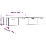  Stenska omarica 2 kosa dimljeni hrast 100x36,5x35 cm inžen. les, (20716689) | Shoptok.si