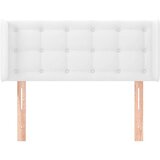  Vzglavje z ušesi belo 83x16x78/88 cm umetno usnje, (20953525) | Shoptok.si