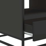 vidaXL Klubska mizica črna 100x50x45 cm inženirski les in kovina | Shoptok.si