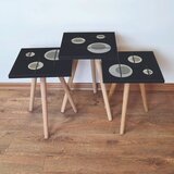 Hanah home 3Shp65 - Black BlackGreyBeige Nesting Table (3 Pieces) | ePonuda.com