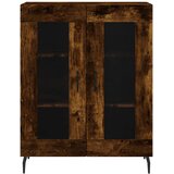  Visoka komoda dimljeni hrast 69,5x34x180 cm konstruiranog drva | shoptok.hr