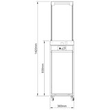 Brilagi Spoljašnji plinski kamin FLARO GAS 142x36 cm 8kW 1xAAA siva +zaštitna navlaka | Eponuda.com