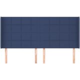  Uzglavlje s ušima plavo 203x16x118/128 cm od tkanine | shoptok.hr