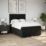  Krevet s oprugama i madracem crni 140x200 cm od tkanine | shoptok.hr