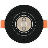 vidaXL vgrajeni reflektorji 24 kosov Okrogla GU10 Črna Ø91 mm | Shoptok.si