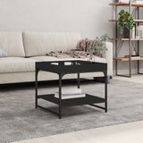 vidaXL Klubska mizica črna 49,5x49,5x45 cm inženirski les Cene