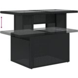 vidaXL 7-delni set vrtnih sofa z blazinami Črn poli ratan | Shoptok.si
