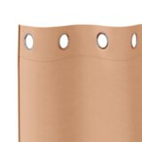 vidaXL Zavjese sa zavjesama 2 pcs Svjetlosmeđa 140 x 140 cm Poliester | shoptok.hr