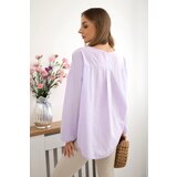 Kesi Włoski Shirt blouse with an embroidered pattern violet | Shoptok.si