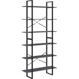 vidaXL Visoki ormarić sivi 100 x 30 x 210 cm od masivne borovine | shoptok.hr