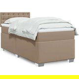 vidaXL Krevet s oprugama i madrac cappuccino 80x200 cm od umjetne kože | shoptok.hr