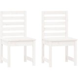  Vrtne stolice 2 kom bijele 50x48x91,5 cm masivna borovina | shoptok.hr