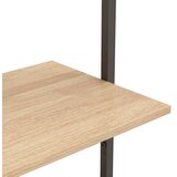  Naslanjajuće police s 3 razine svjetlosmeđe-crne 64x35x120,5 cm Slike