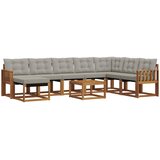  Set vanjskih sofa 9 kom. Prirodna i svjetlosiva | shoptok.hr