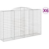  Lučne gabionske košare 6 kom 300x50x180/200cm pocinčano željezo | shoptok.hr
