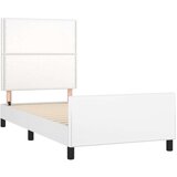  Posteljni okvir z vzglavjem bel 90x190 cm umetno usnje, (20904558) | Shoptok.si