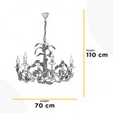 ONLI - Luster na lancu COLLANA 6xE14/6W/230V bronzan/zlatan | Eponuda.com