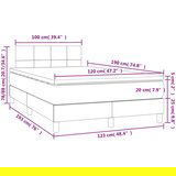  Box spring postelja z vzmetnico LED taupe 120x190 cm blago | Shoptok.si